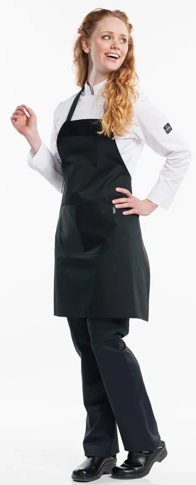 53687 Bib Apron Black W75 - L80